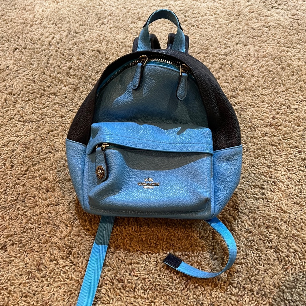 Blue Coach mini backpack
